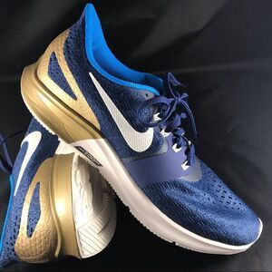 New Nike Pegasus 35 Nike iD blue gold cream 10 US